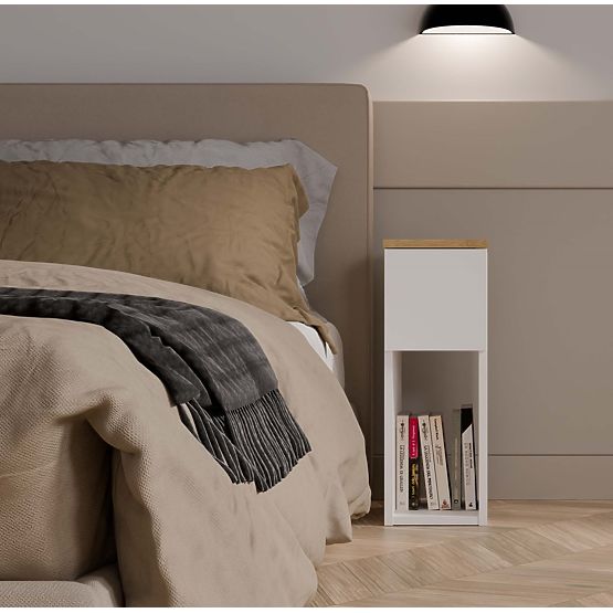 Table de nuit GALAX 20/1S BLANC-ARTISAN