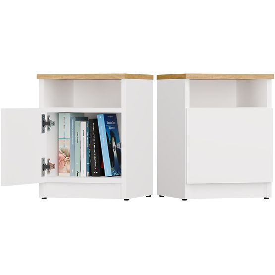 Table de nuit GALAX 30/1D BLANC-ARTISAN