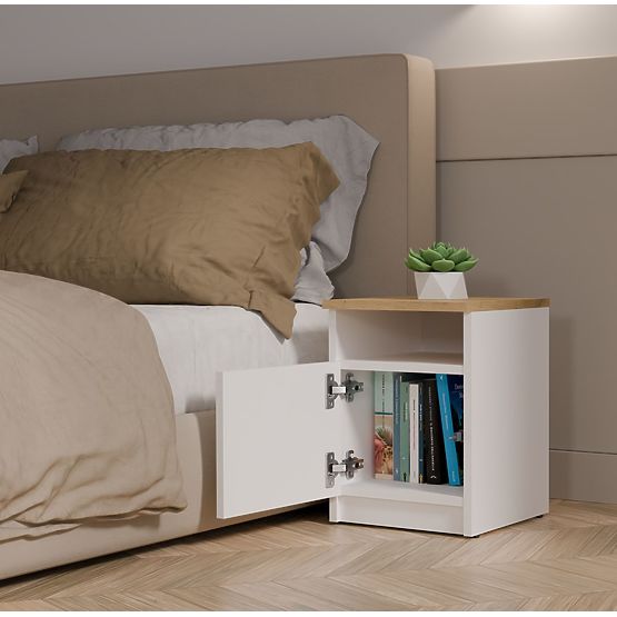 Table de nuit GALAX 30/1D BLANC-ARTISAN