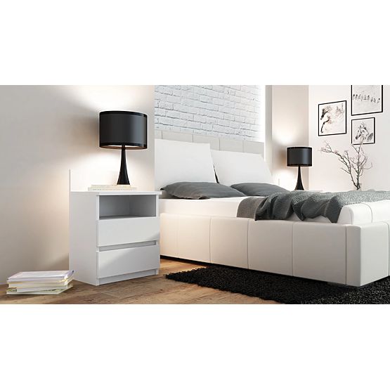 Table de nuit Malwa M1 BLANC