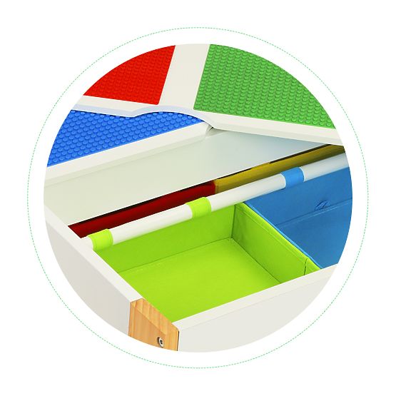 Table en bois pour enfants avec chaises Creative