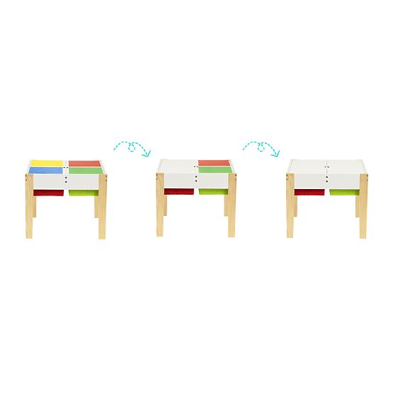 Table en bois pour enfants avec chaises Creative