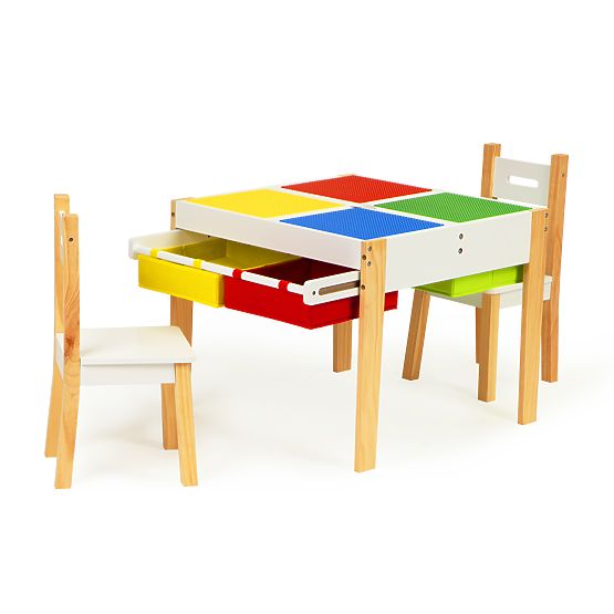 Table en bois pour enfants avec chaises Creative