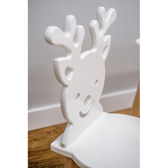 Table enfant avec chaises - Cerf - blanche