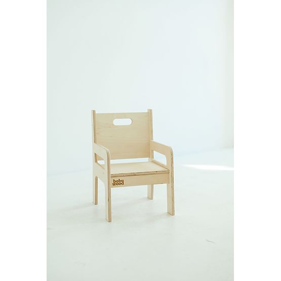 Table et chaise en bois pour enfants S/M - naturel