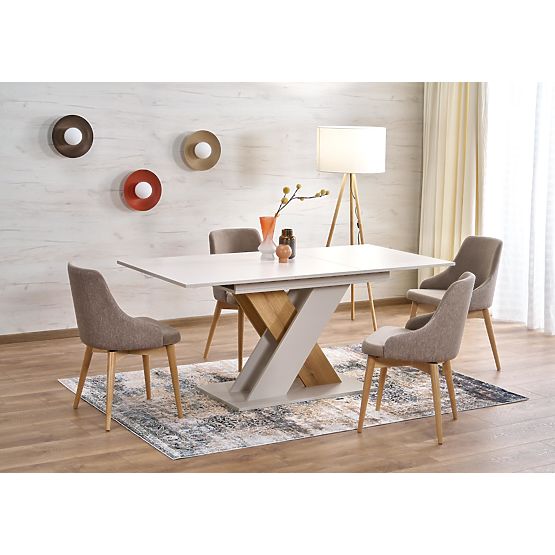 Table extensible XARELTO cachemire - chêne cremona