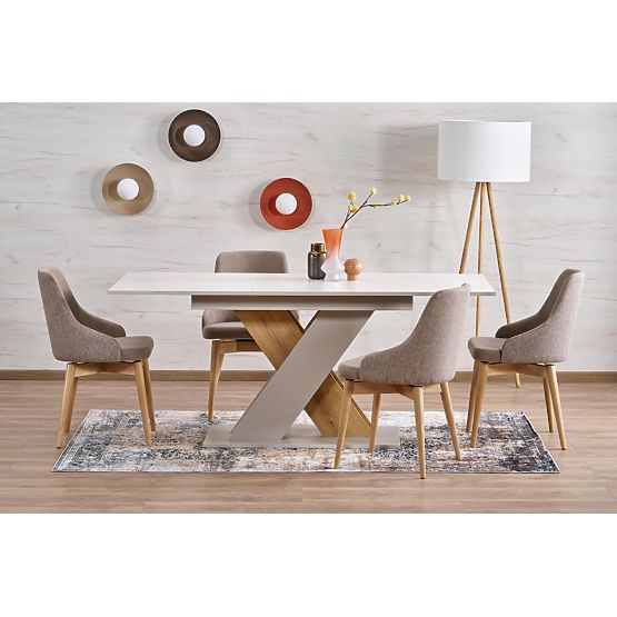 Table extensible XARELTO cachemire - chêne cremona