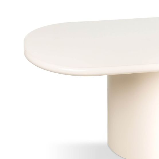 Table à manger Modesto 180 cm, beige clair, brillant