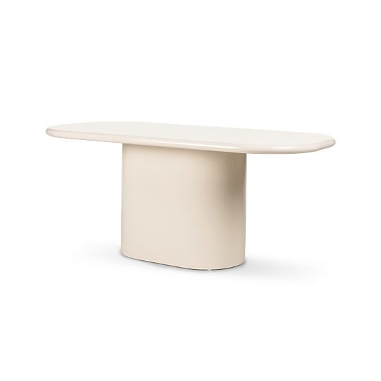 Table à manger Modesto 180 cm, beige clair, brillant