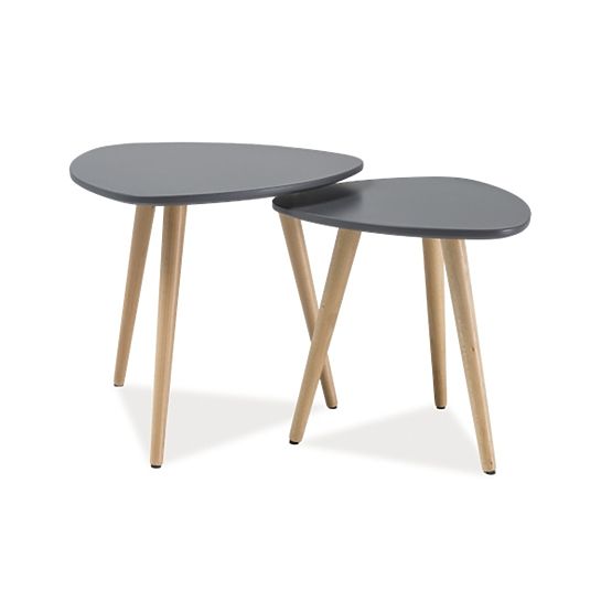 table NOLAN gris / hêtre