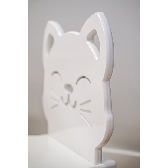 Table pour enfants avec chaises - Chat - blanc