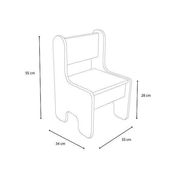 table pour enfants Timi + chaise couleur blanche