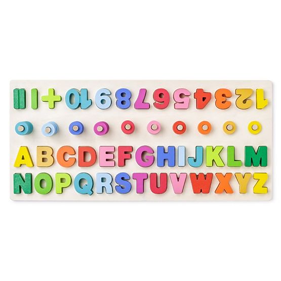 Tableau didactique avec lettres et chiffres