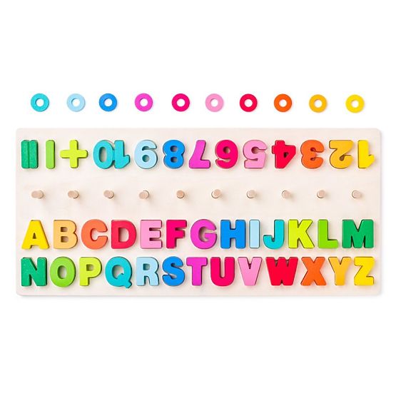 Tableau didactique avec lettres et chiffres
