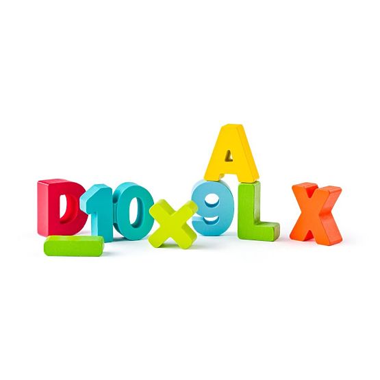Tableau didactique avec lettres et chiffres