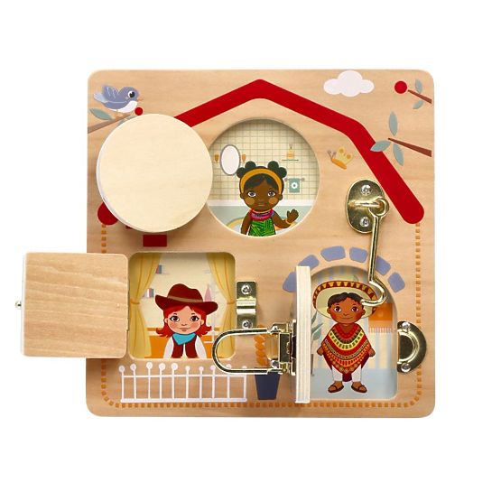 Tableau éducatif avec serrures - Enfants du monde