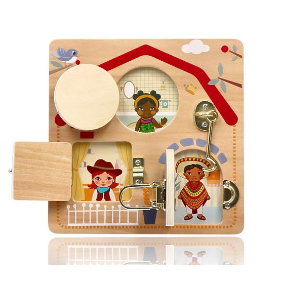 Tableau éducatif avec serrures - Enfants du monde