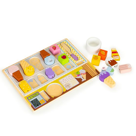 Tableau en bois glacier ensemble de glaces pour enfants ECOTOYS