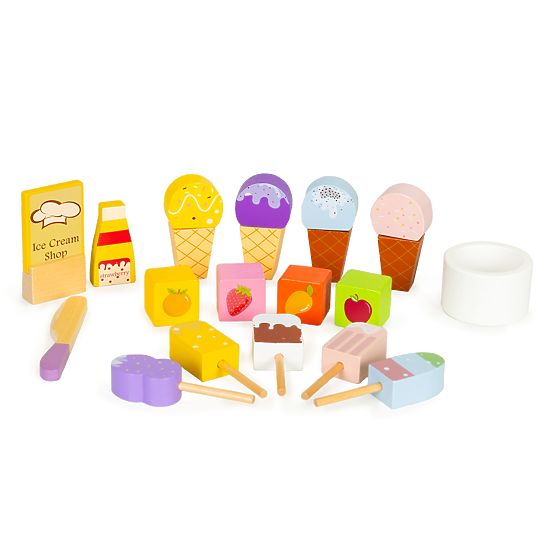 Tableau en bois glacier ensemble de glaces pour enfants ECOTOYS