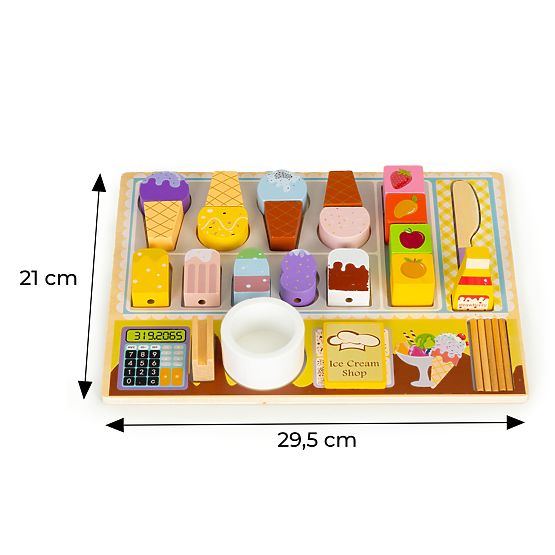 Tableau en bois glacier ensemble de glaces pour enfants ECOTOYS