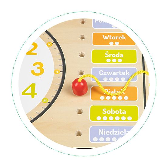 Tableau pédagogique en bois - calendrier
