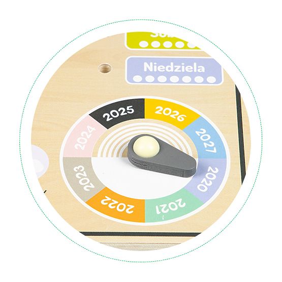 Tableau pédagogique en bois - calendrier