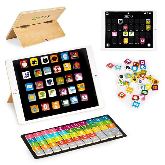 Tablette éducative en bois tableau magnétique ardoise ECOTOYS