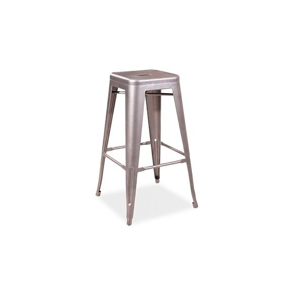 Tabouret de bar chaise LONG acier inoxydable
