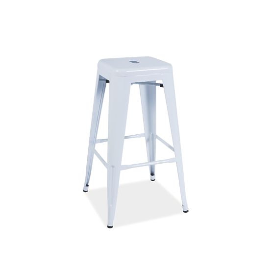 Tabouret de bar chaise LONG blanc