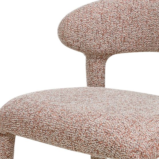 Tabouret de bar rembourré Hiroki, mélange beige-bordeaux