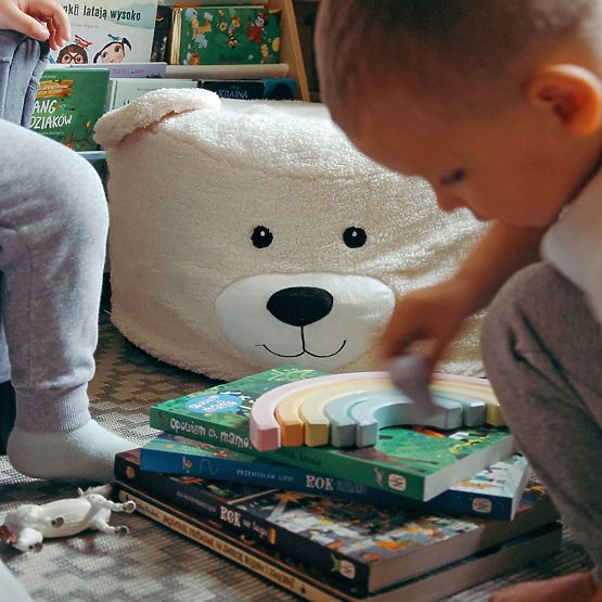 Tabouret en peluche - Ours