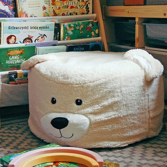 Tabouret en peluche - Ours