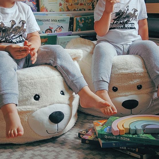 Tabouret en peluche - Ours