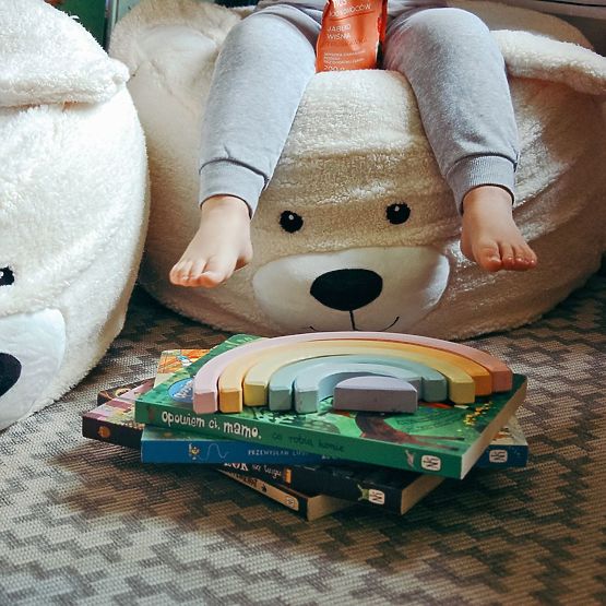 Tabouret en peluche - Ours