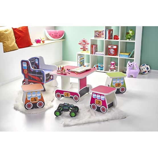 Tabouret enfant Lokomo rose