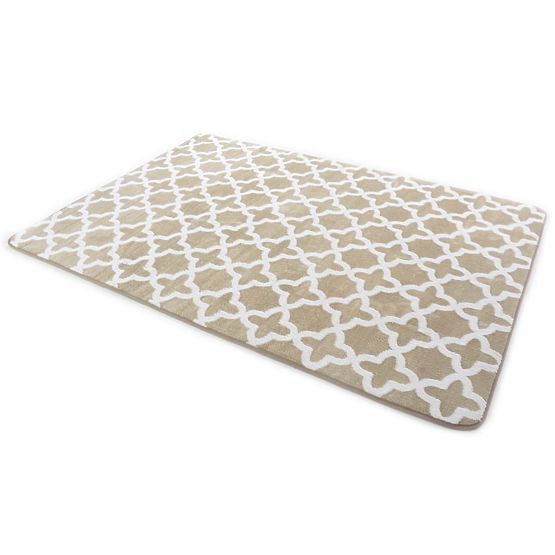 Tapis 3D Marrakech BEIGE & BLANC