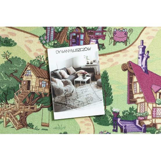 Tapis antidérapant REBEL ROADS Candy Town 27 pour enfants - rose / vert