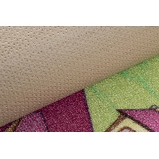 Tapis antidérapant REBEL ROADS Candy Town 27 pour enfants - rose / vert