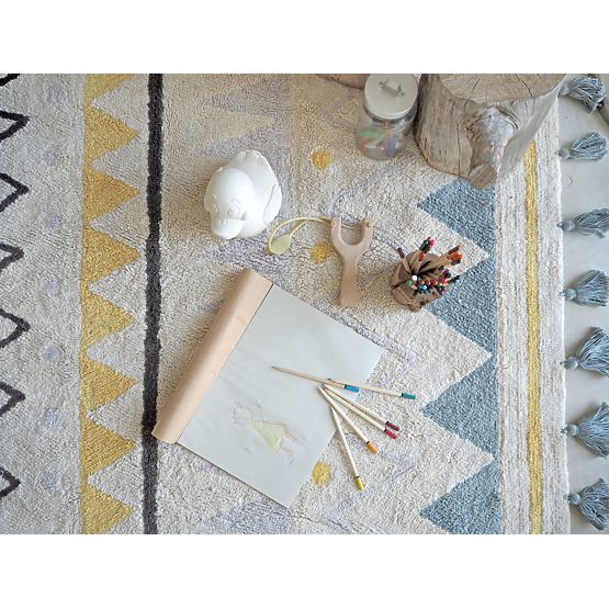 Tapis Azteca Naturel 120x160 - Canaux Lorena