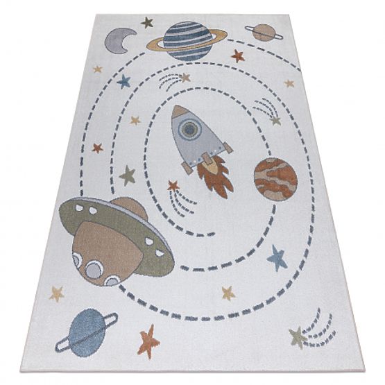 Tapis BONO 8288 Espace, planètes crème / anthracite