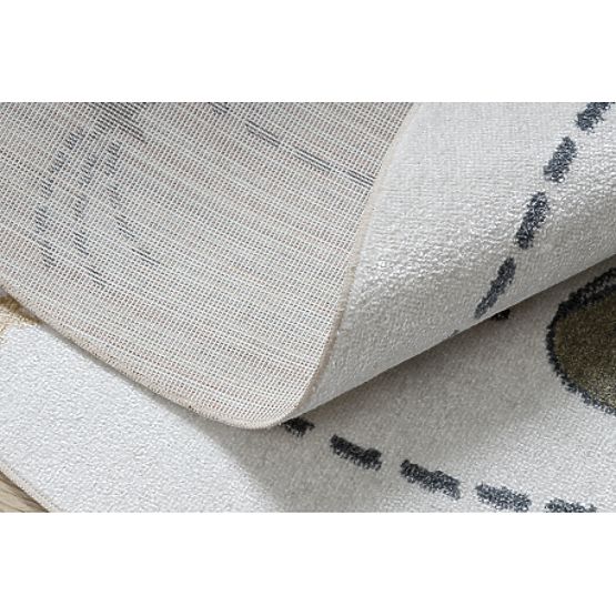 Tapis BONO 8288 rond Espace, planètes crème / anthracite