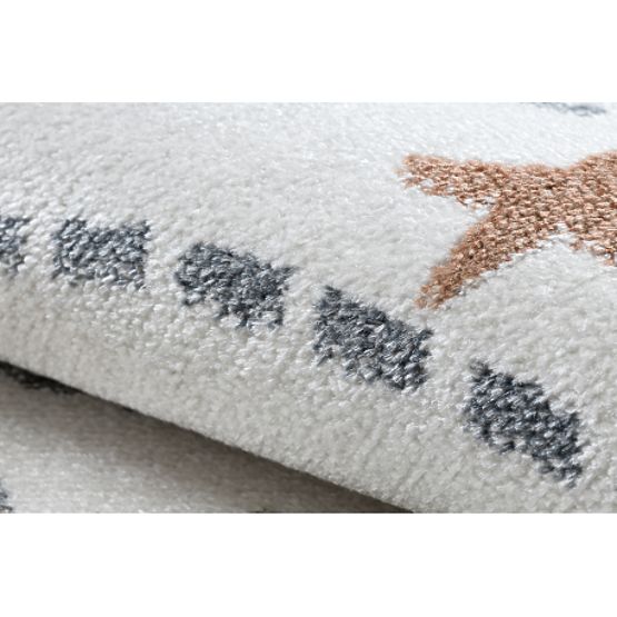 Tapis BONO 8288 rond Espace, planètes crème / anthracite