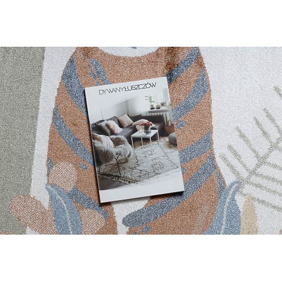 Tapis BONO 8426 Jungle, animaux sauvages crème / or foncé