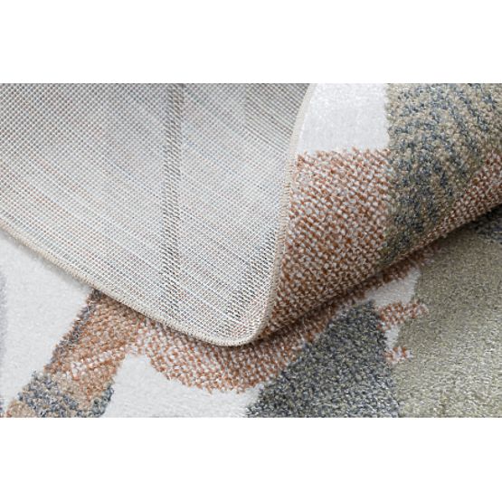 Tapis BONO 8426 rond Jungle, animaux sauvages crème / or foncé