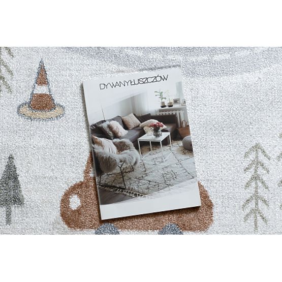 Tapis BONO 8436 Voitures, rues crème / gris clair