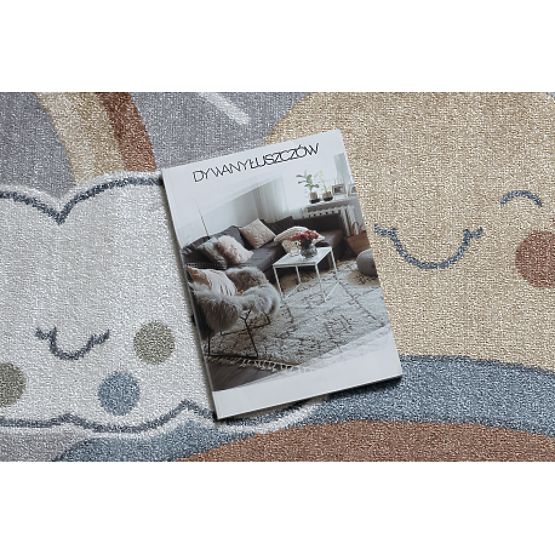 Tapis BONO 8437 nuages, ciel, gris clair / crème