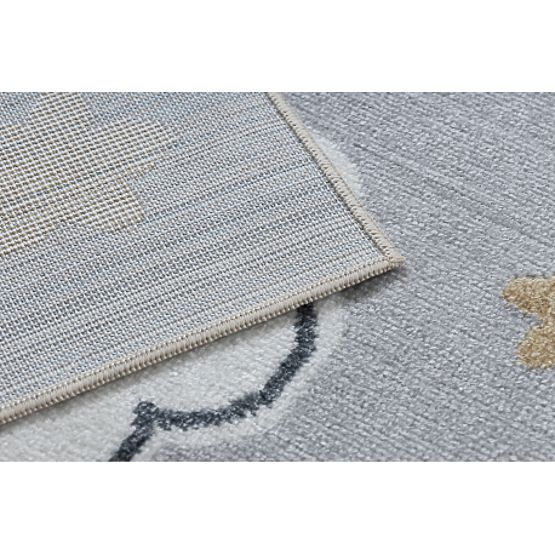 Tapis BONO 8437 nuages, ciel, gris clair / crème