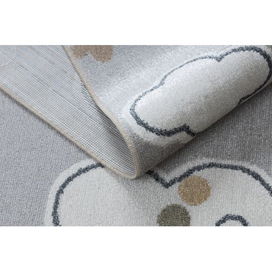 Tapis BONO 8437 nuages, ciel, gris clair / crème