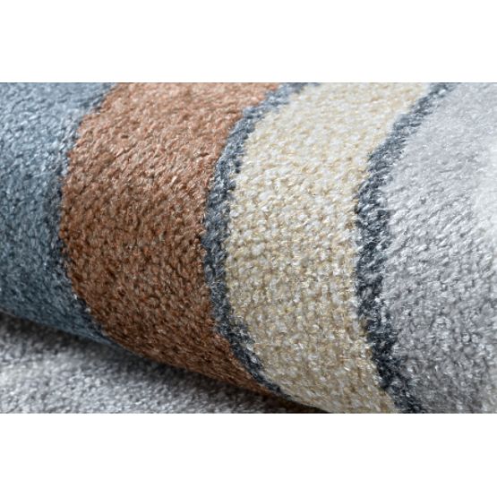 Tapis BONO 8437 rond nuages, ciel, gris clair / crème
