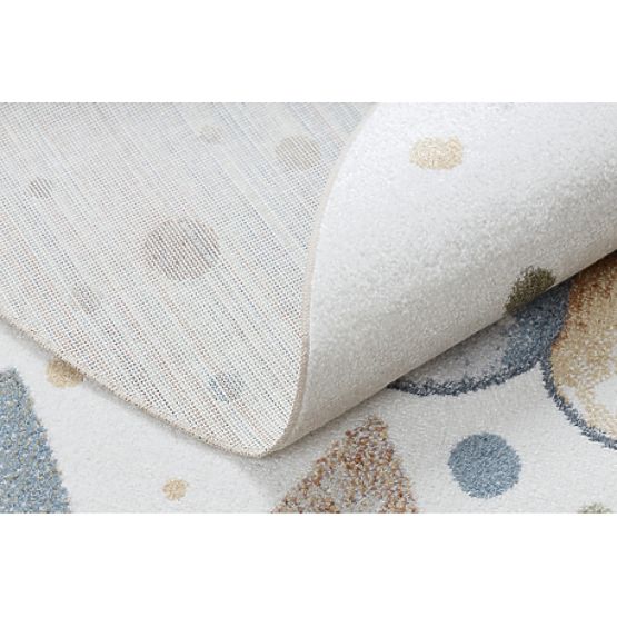 Tapis BONO 9614 rond Ours, ballons crème / gris clair